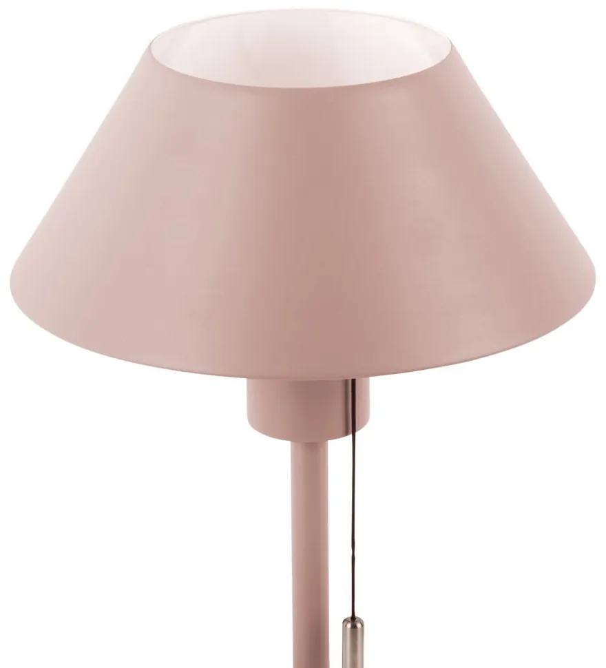 Светлорозова настолна лампа с метален абажур (височина 36 см) Офис Ретро - Leitmotiv