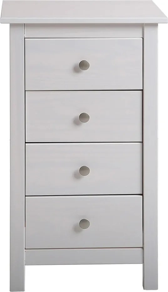 Бял висок скрин от масивен бор 46x80 cm Berna – Marckeric