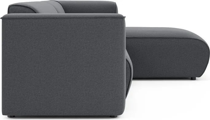 Тъмносив ъглов диван (десен ъгъл) Merid – Ropez