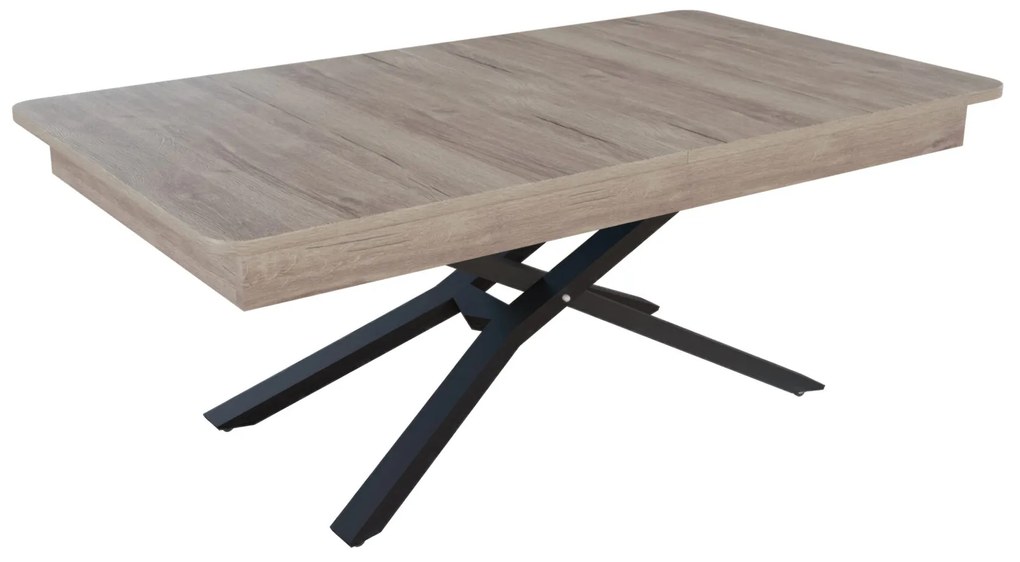 Разтегателна маса с повдигащ механизъм МЕГАРА - дъб Малта Фразе