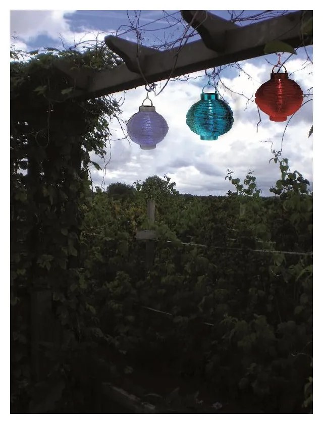 Бял външен слънчев LED фенер , ø 20 cm - Star Trading