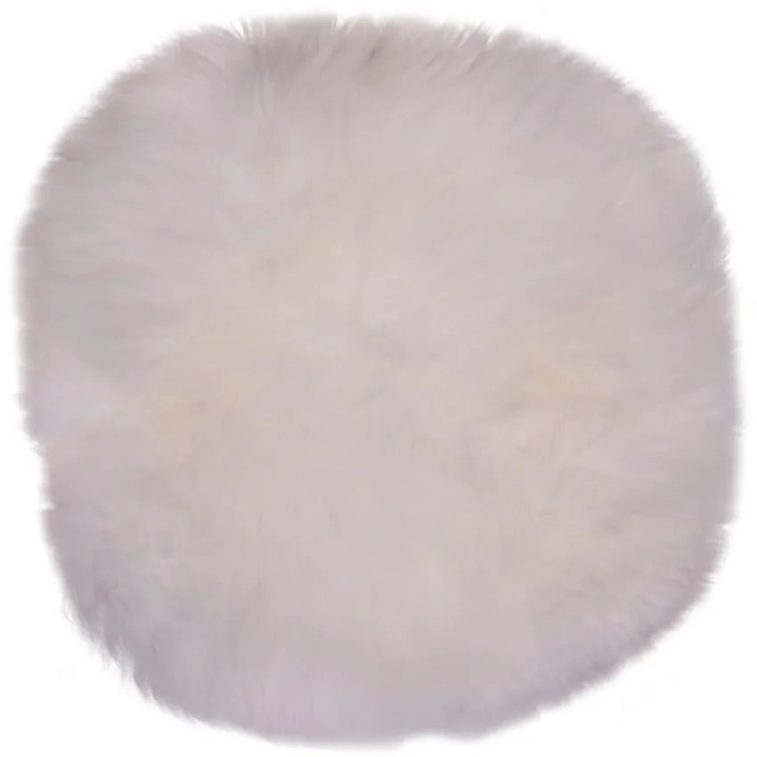 Кръг от бяла овча кожа, ⌀ 35 cm - House Nordic