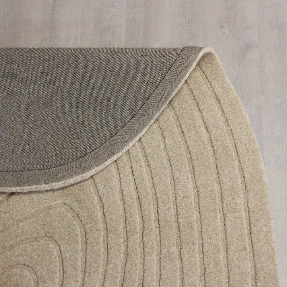 Кремав вълнен килим 200x290 cm Puddle Wool – Flair Rugs