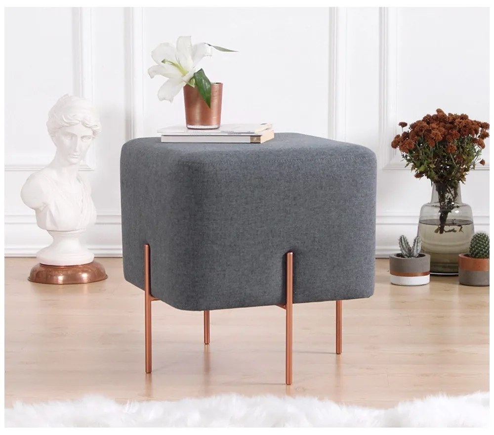 Тъмно сива табуретка Copper – Artie