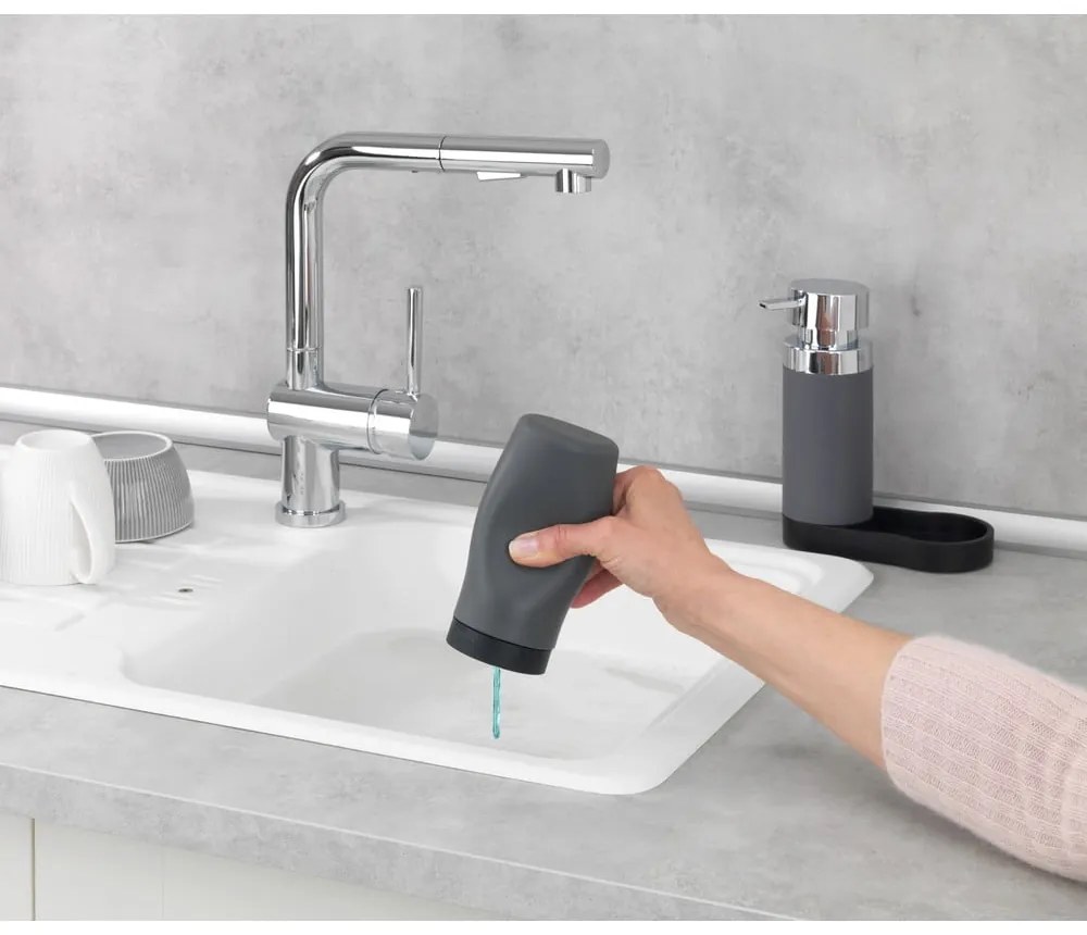 Сив силиконов комплект за миене на съдове Easy Squeez-e – Wenko