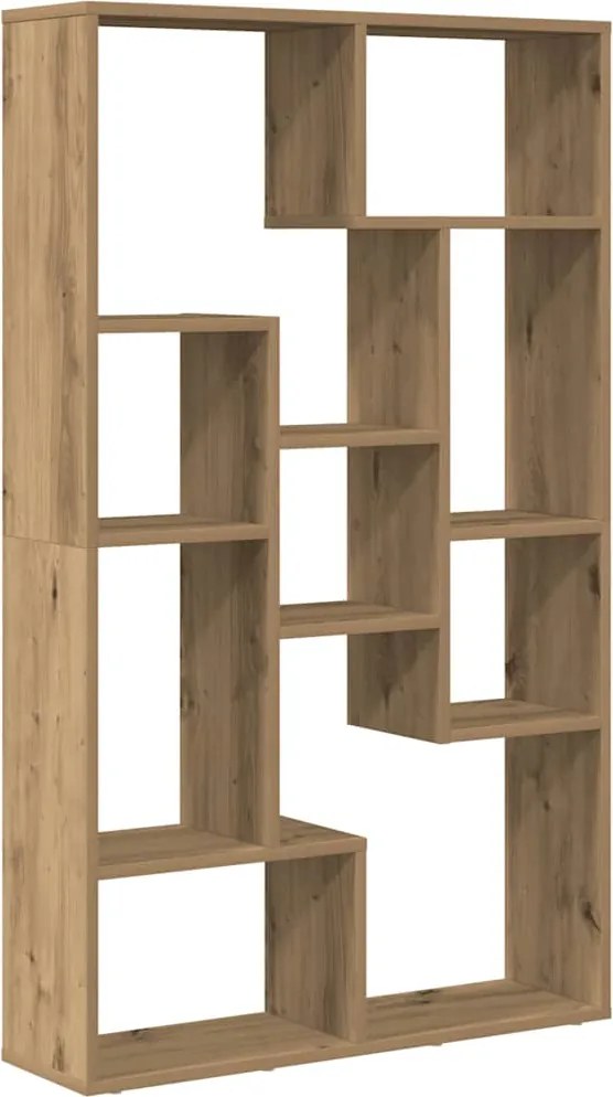 858164 vidaXL Библиотека, дъб артизан, 72x20x120,5 см, инженерно дърво