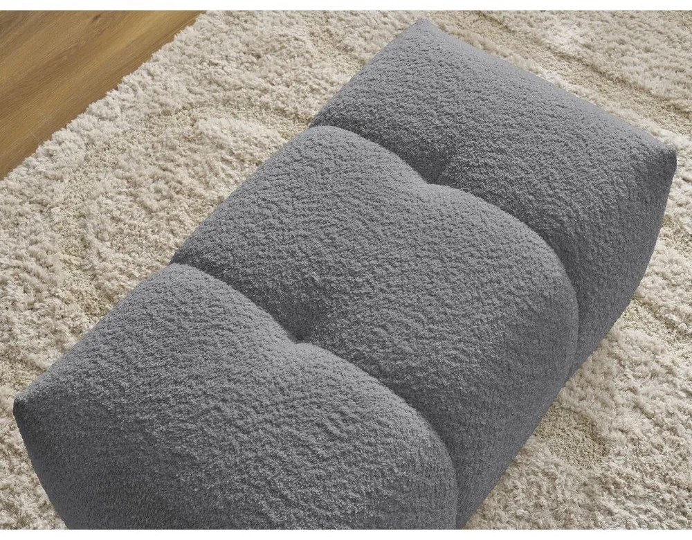 Сива табуретка от букле Roxelane – Bobochic Paris