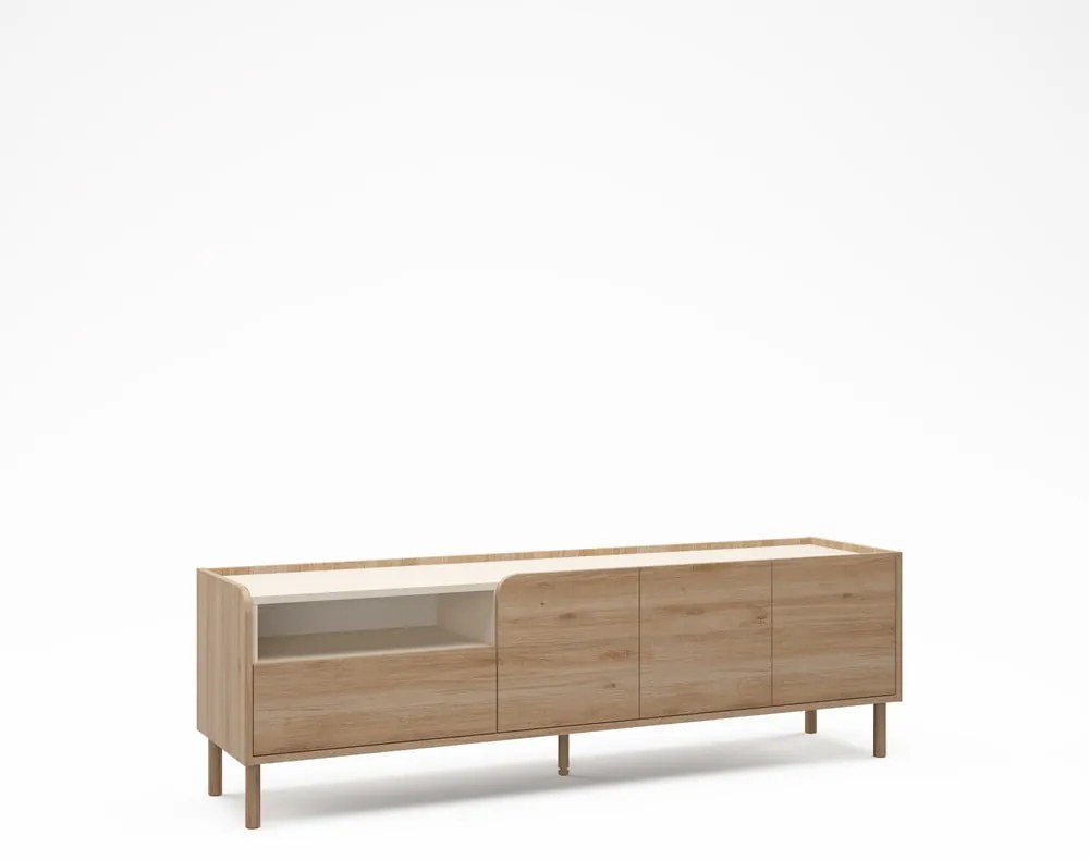 Маса за телевизор от дъбов декор в естествен цвят 180x55,5x44 cm Monza – Marckeric