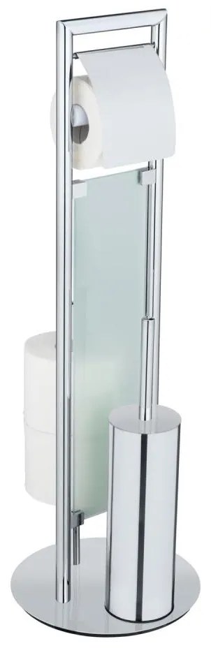 WENKO 25384100 - комплект за WC SULMONA 25x76 см сребрист/черен