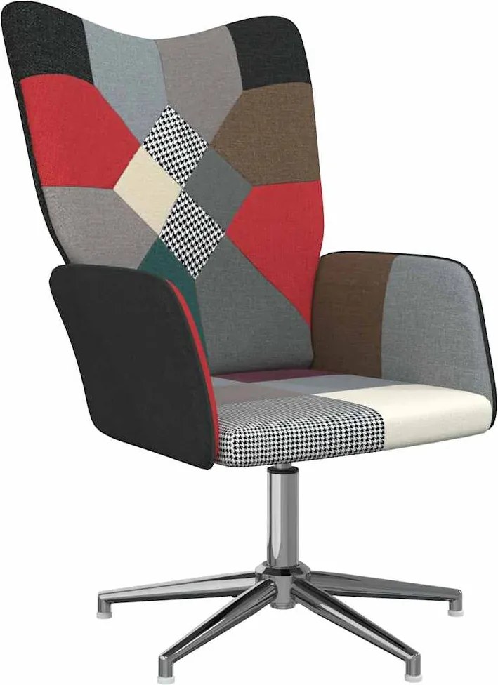 328201 vidaXL Релаксиращ стол, пачуърк, плат