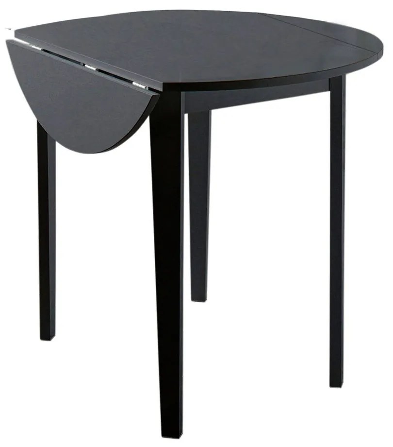 Черна сгъваема маса за хранене Quer, ⌀ 92 cm Trento - Støraa