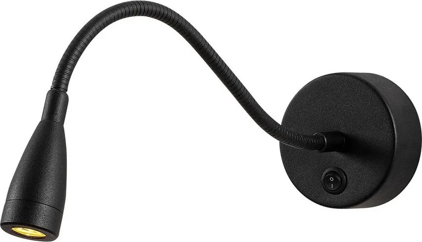 Черна LED стенна лампа Reading – Opviq lights