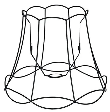 Метален абажур черен 40/31 - Granny Frame