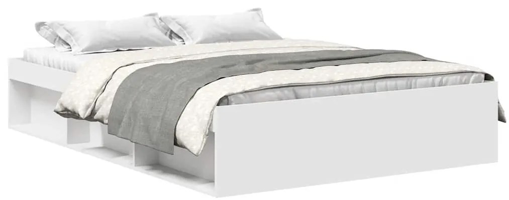 3203873 vidaXL Рамка за легло, бяла, 160x200 см