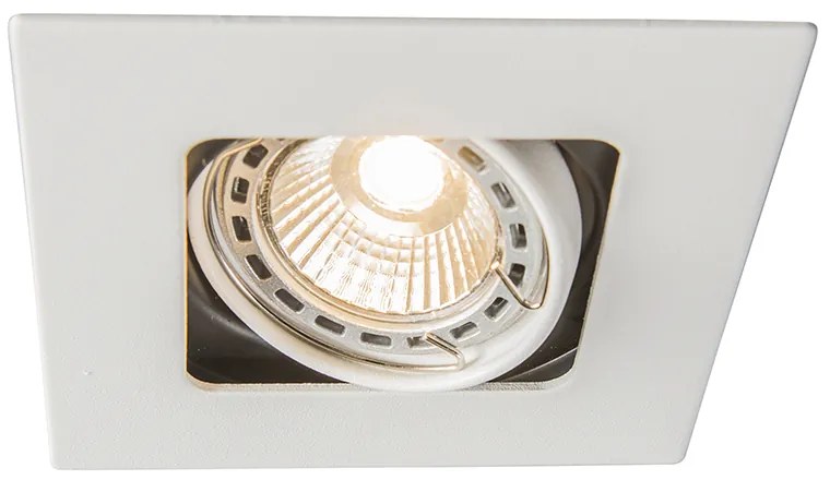 Квадратен вграден прожектор бял въртящ се и наклонен - Artemis