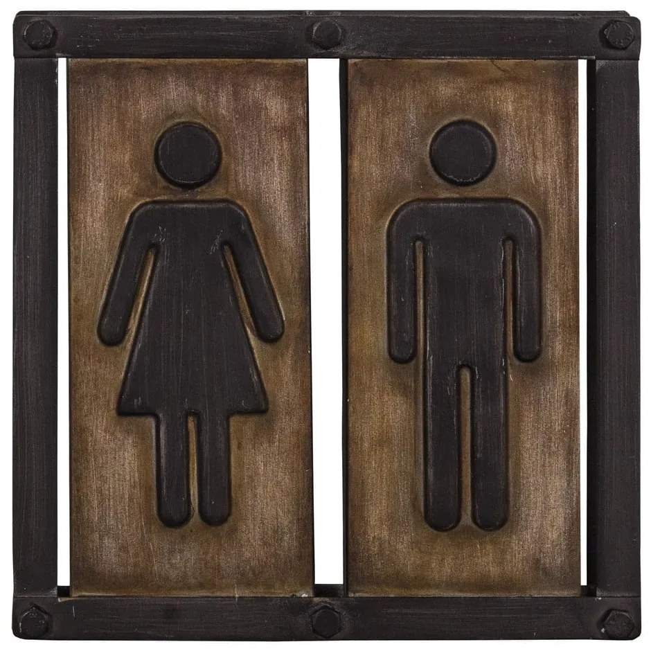 Метална табела 21,5x21,5 cm Toilette – Antic Line