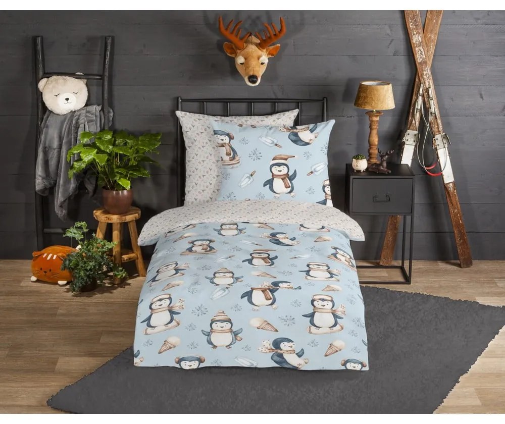 Единично фланелено детско спално бельо 140x200 cm Jani – Good Morning