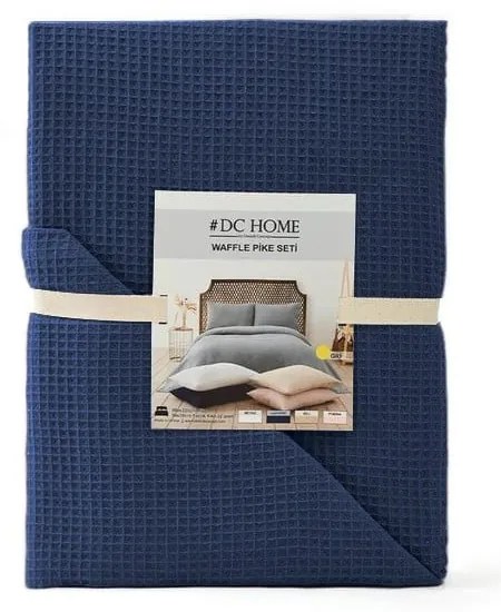 Тъмносиньо покривало за легло 200x220 cm Waffle – Mijolnir