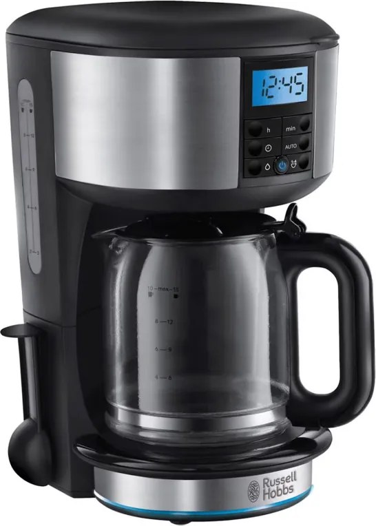 Кафемашина Russell Hobbs 20680-56 Buckingham, 1000 W, 10 чаши, 1.25 l, 24-часов таймер, Противокапкова система, Черен/сребрист