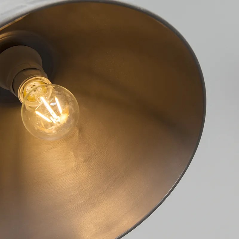 Комплект от 3 висящи лампи в рустикален стил сиви - Dory