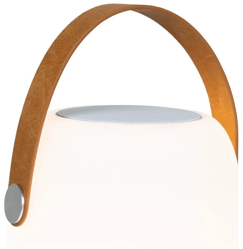 LED преносимо външно осветително тяло с таймер/с високоговорител с USB ø 18 cm Cardiff – House Nordic