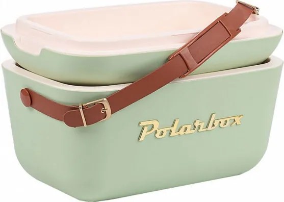 Хладилна чанта Polarbox Gold, 20 литра, AIRPOP полистирол, 5-15C до 24 часа, Зелен/Златист