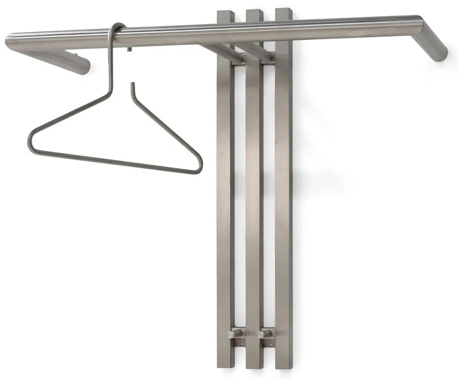 Метална стенна закачалка в сребрист цвят 65 cm Senza – Spinder Design