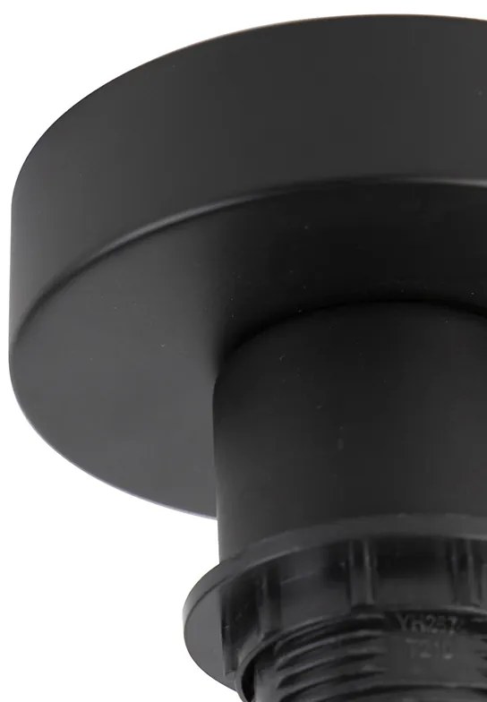 Модерна таванна лампа черна със злато 47 см Duo Shade - Combi