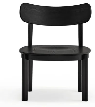 Черен трапезен стол в декор от пепел Nara - Teulat