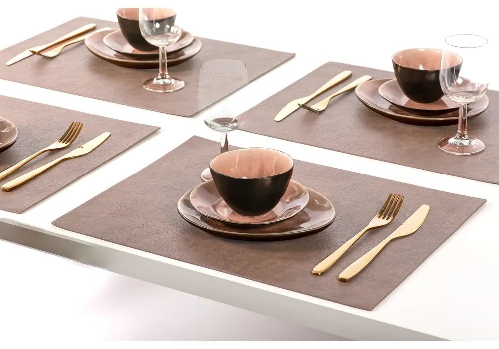 Кафява подложка от изкуствена кожа Правоъгълник, 33 x 45 cm Troja - ZicZac