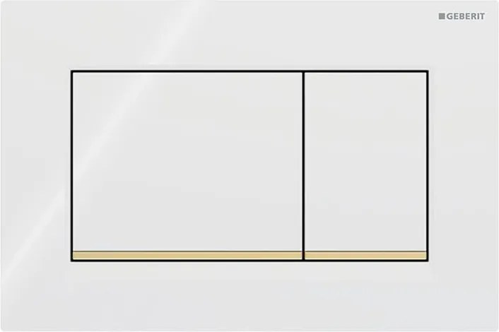 Geberit 115.883.KK.1 - Бутон за промиване Sigma30 24,6x16,4 cm бял/златен