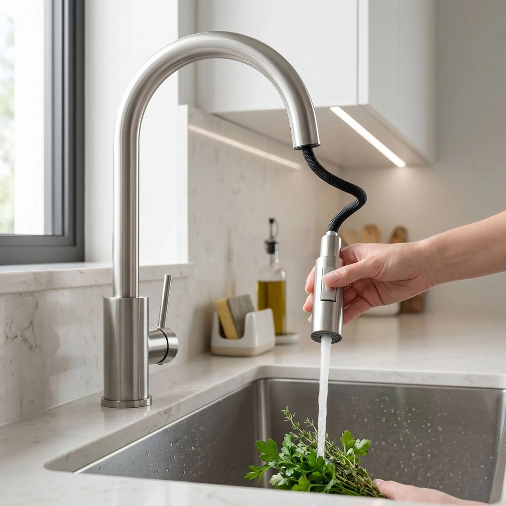 Смесител за кухня Rea Fresh Touch Brush Nickel