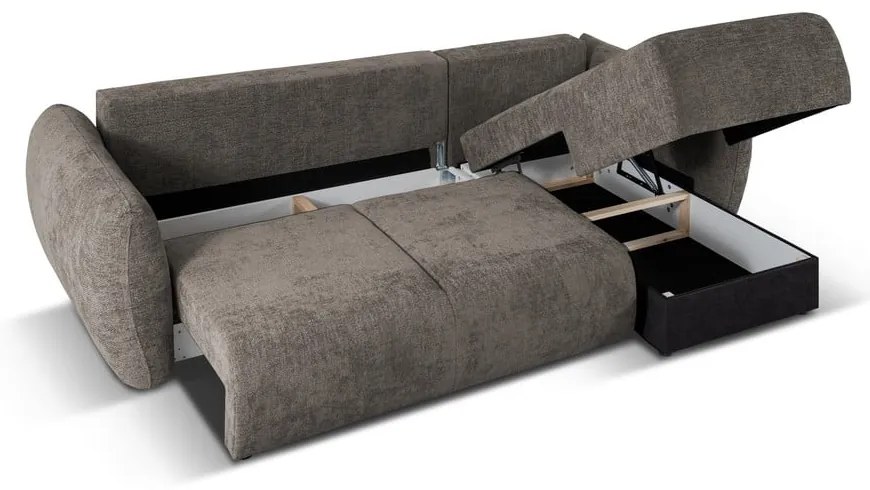 Сив ъглов диван (десен ъгъл) Matera - Cosmopolitan Design