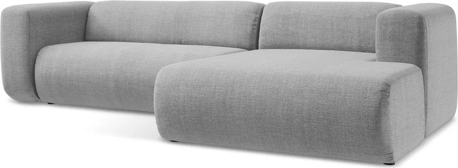 Светлосив ъглов диван (десен ъгъл) Ekahi – Makamii