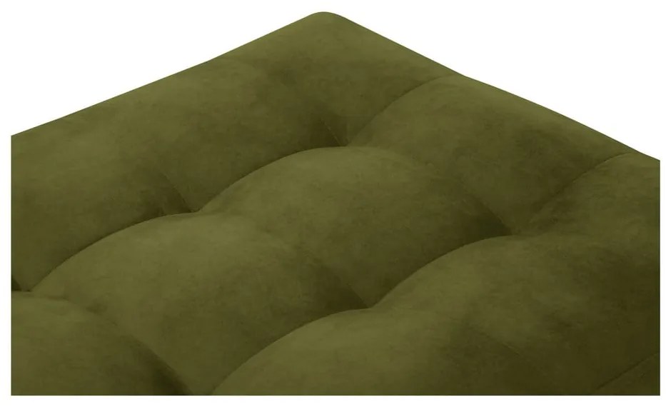 Маслиненозелено кадифено столче за крака Santo - Milo Casa