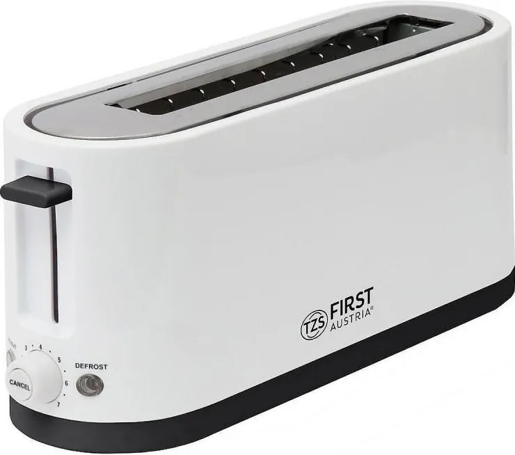 Тостер за хляб First Austria FA-5368-4, 900W, Размразяване, 38 см, Бял