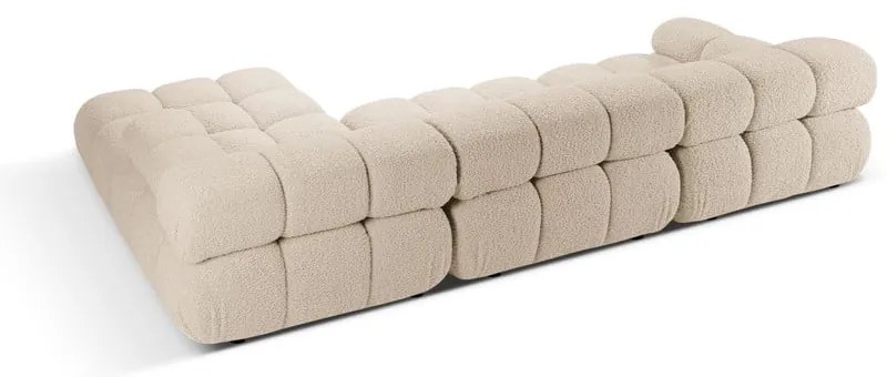 Бежов модулен ъглов диван от букле (десен ъгъл) Bellis – Micadoni Home