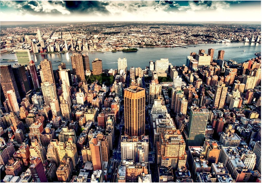 Самозалепващ се фототапет - Bird's Eye View of New York - 98x70