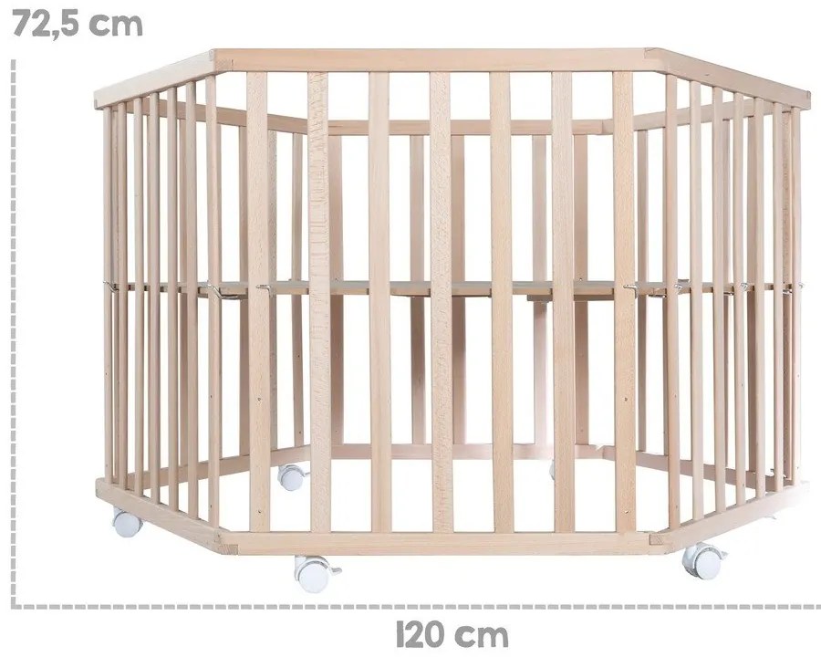 Кошара за игра от букова дървесина в естествен цвят 119x104 cm - Roba