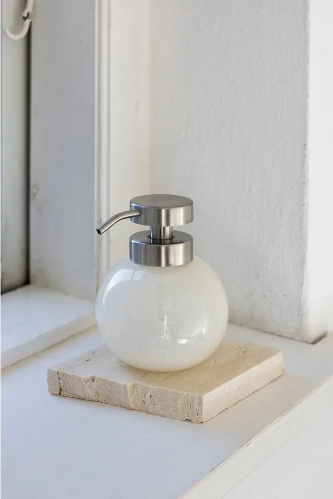 Кремав стъклен диспенсер за сапун Opal – Mette Ditmer Denmark