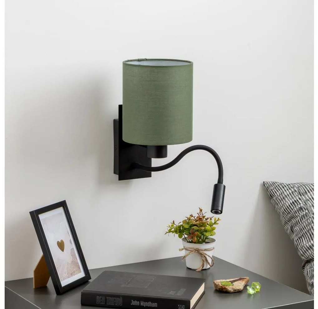 Brilagi - LED Аплик NUBILA 1xE27/25W/230V + LED/3W черен/зелен