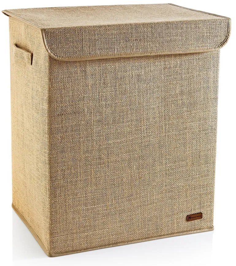 Светлокафяв кош за пране от юта 67 l – Mioli Decor