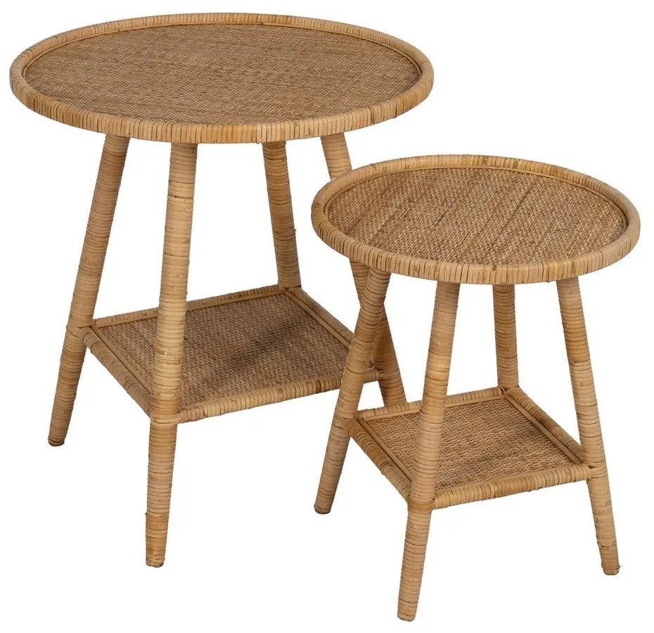 Ратанова кръгла странична масичка ø 45 cm – Ixia