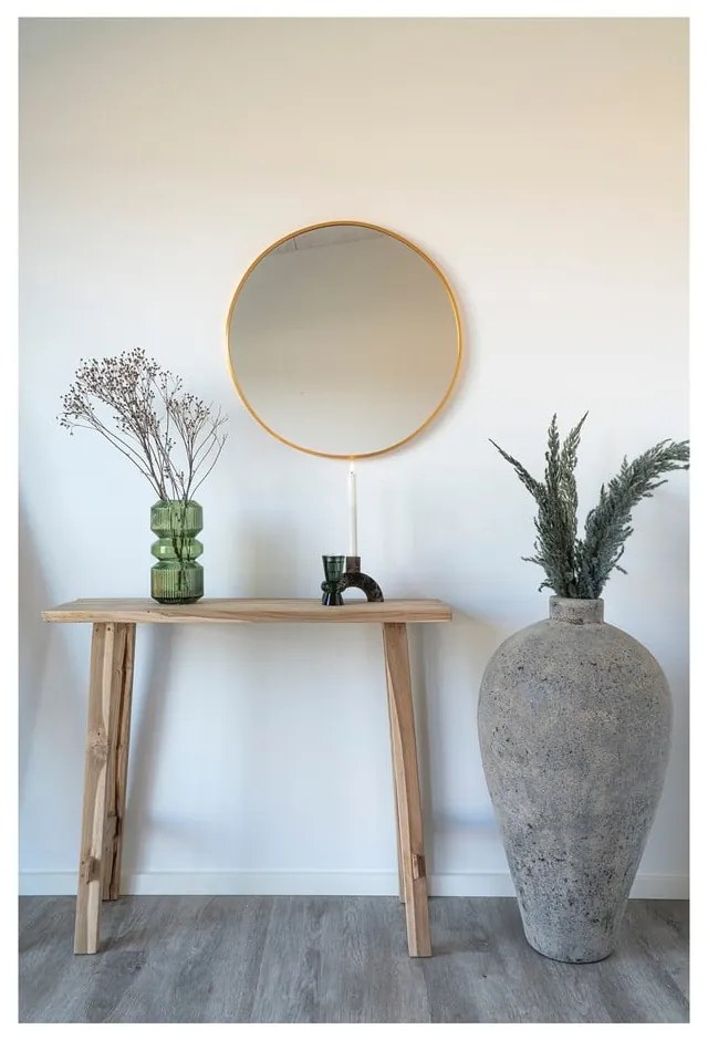 Конзолна маса от тиково дърво в естествен цвят 30x90 cm Girona - House Nordic