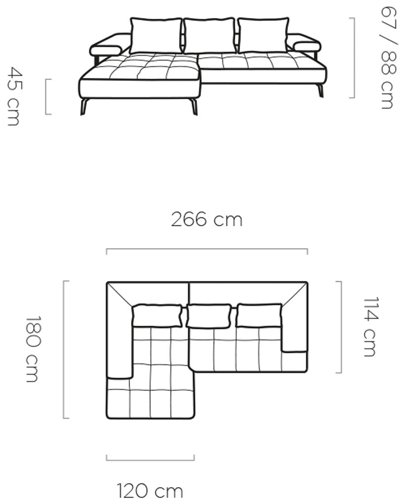 Ъглов диван Model Mini-Gkri-Left