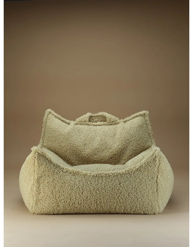 Зелен детски пуф от букле Chair – Wigiwama