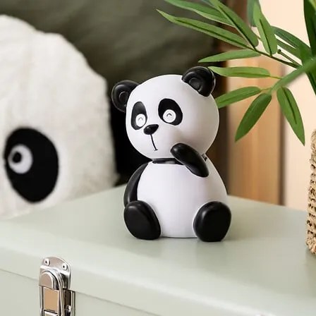 Детска нощна лампа с батерии atmosphera Panda, 14 см