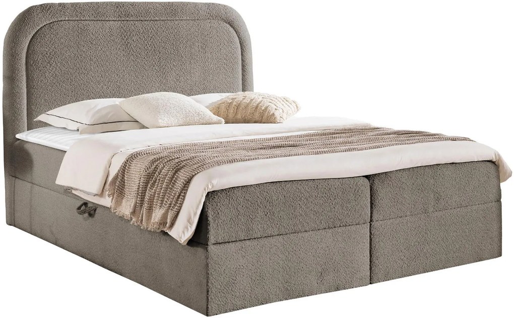 Тапицирано легло Bonito-Сребристо сив-120 x 200