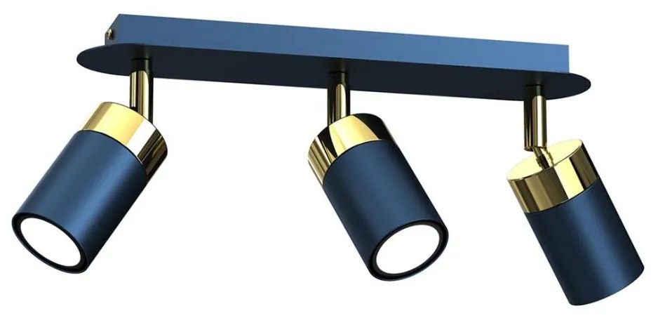 Точково осветително тяло JOKER 3xGU10/25W/230V синьо/златно