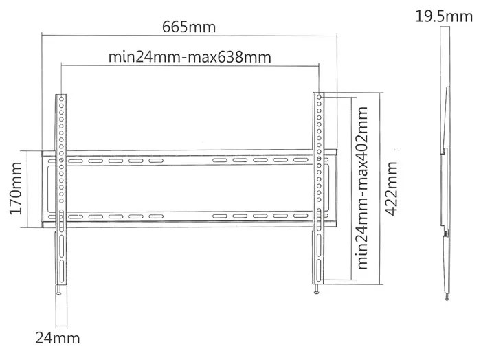 стойка TV Superior 37-70 fixed extra slim